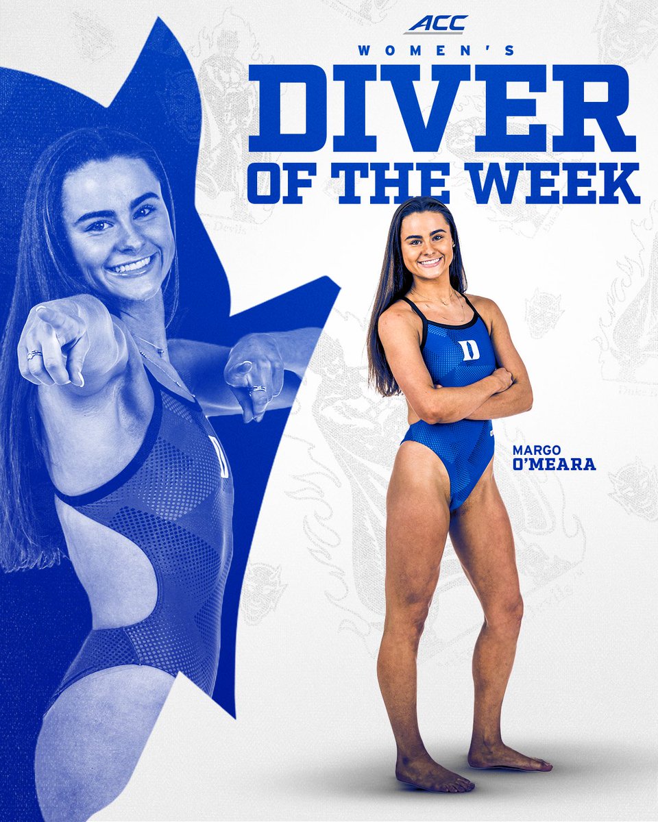 Your ACC Women’s Diver of the Week 😈🔥‼️

Congratulations <a href="/margoomeara7/">Margo O’Meara</a>!! 

#GoDuke