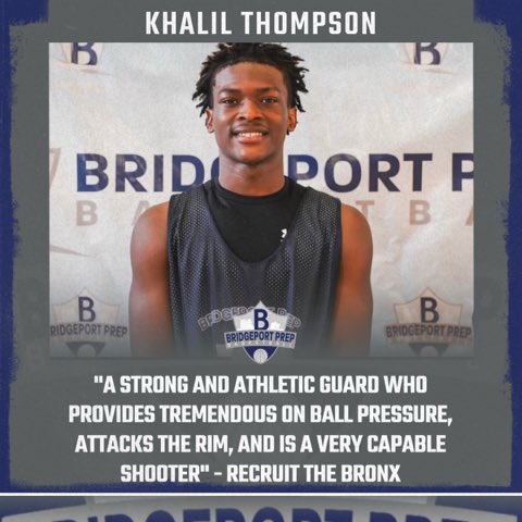 Khalil Thompson is a sleeper who should not be slept on…