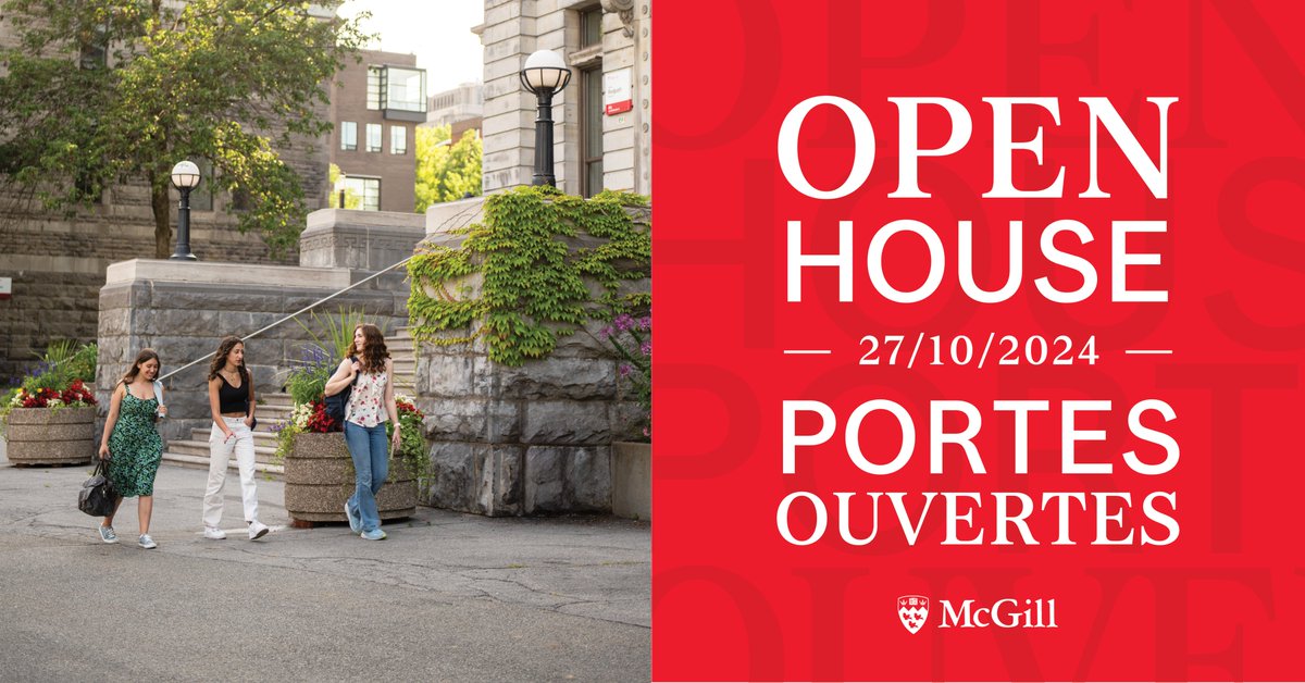 Are you interested in studying dental medicine at McGill? Join us for our open house on October 27 from 10:00 am to 3:00 pm at our clinic, 2001 McGill College Avenue 👉 mcgill.ca/dentistry/prog…
The application deadline for our DMD program is November 1, apply now!🦷