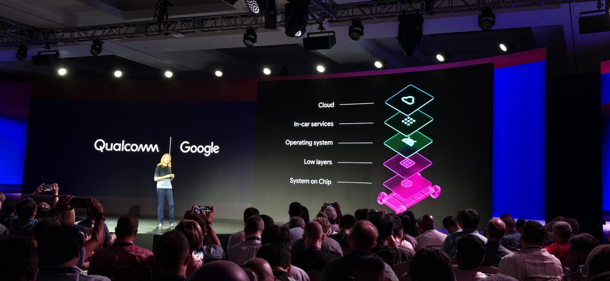 <a href="/Qualcomm/">Qualcomm</a> <a href="/nakulduggal/">Nakul Duggal</a> <a href="/Snapdragon/">Snapdragon</a> <a href="/AnalystSoumen/">Soumen Mandal</a> <a href="/Inquisitiveme17/">Mohit Sharma</a> <a href="/MobilePeter/">Peter Richardson</a> <a href="/MercedesBenz/">Mercedes-Benz</a> <a href="/Li_Auto_/">Li Auto</a> Big news!

@google <a href="/geffgen/">Gretchen Effgen</a> on stage!!

<a href="/Qualcomm/">Qualcomm</a> fortifying partnership with <a href="/Google/">Google</a> from SoC to OS to Cloud development platform framework for SDVs and bringing AI to the automotive.

#SnapdragonSummit