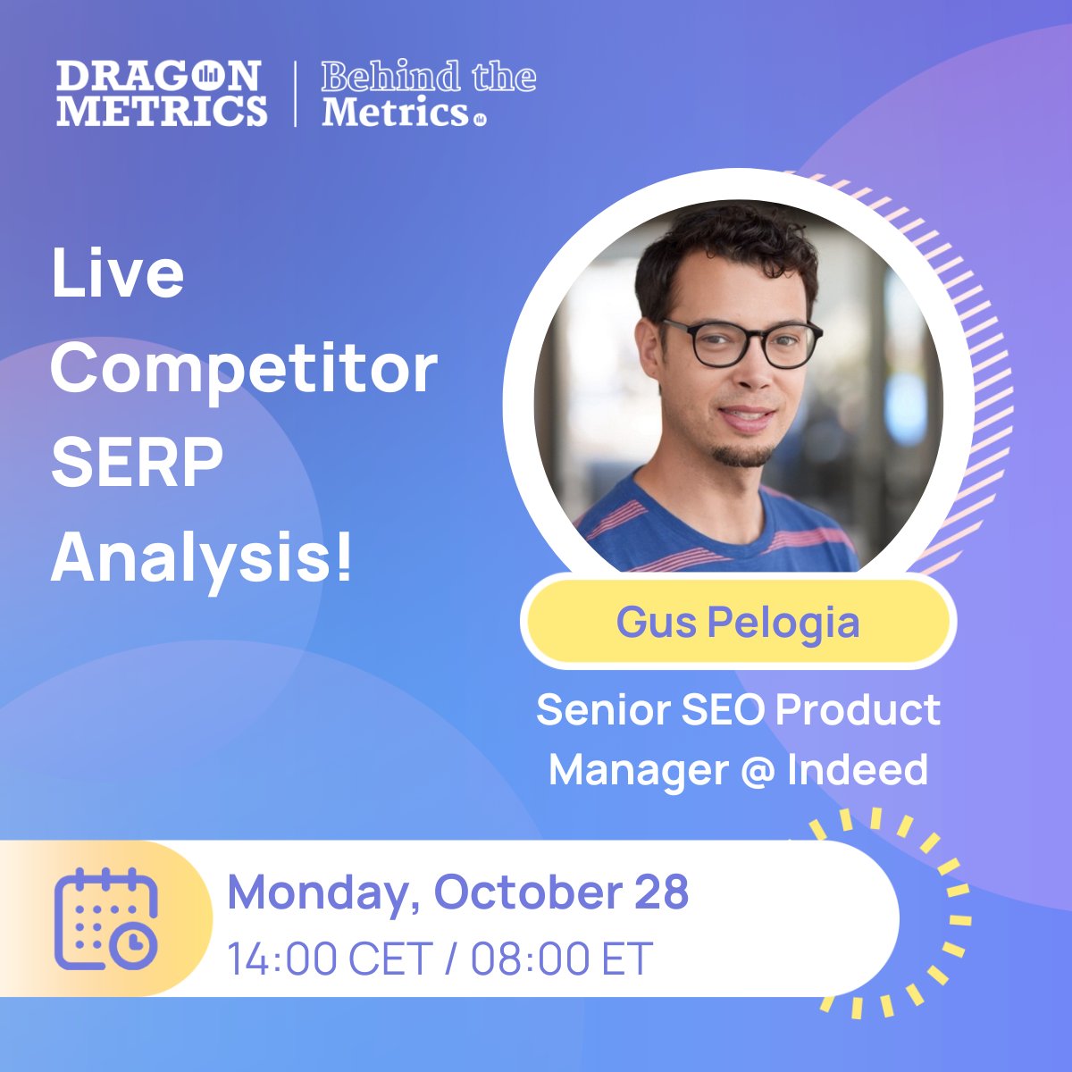 Dragon Metrics (@dragonmetrics) on Twitter photo Happening Monday, a really great opportunity to see how <a href="/pelogia/">Gus Pelogia</a> handles competitor SERP analyses on YOUR chosen competitors!
Find out more:
us02web.zoom.us/webinar/registโฆ Happening Monday, a really great opportunity to see how <a href="/pelogia/">Gus Pelogia</a> handles competitor SERP analyses on YOUR chosen competitors!
Find out more:
us02web.zoom.us/webinar/registโฆ
