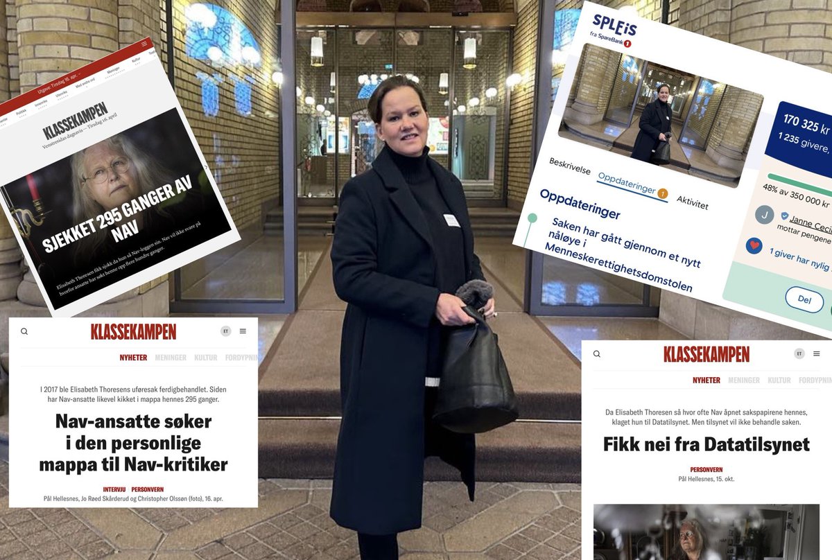 Her er seks overbevisende punkter for hvorfor vi alle bør støtte saken og spleisen til Thorenfeldt økonomisk.
Og neste gang kan det være deg eller ditt barn som blir utsatt for brudd på personvernet. Det er ingen god opplevelse, du er totalt rettsløs

aap-aksjonen.no/5352-2/