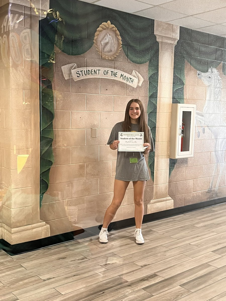 Always a great sight seeing one of our VB players earning Student of the Month! Way to go Couv! <a href="/HumbleISD_CMS/">Creekwood Middle</a> <a href="/HumbleISD_Ath/">Humble ISD Athletics</a>