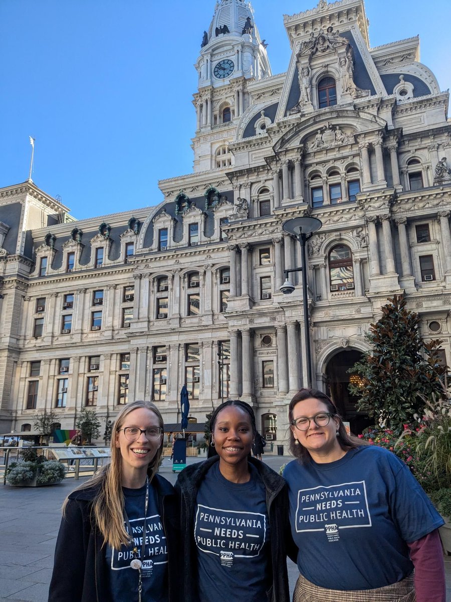 Cheese! 📸 A beautiful day outside City Hall with our PPHA team members Audrey, Jessica, and Hayden. Together, we’re shaping the future of public health professionals! #PPHA