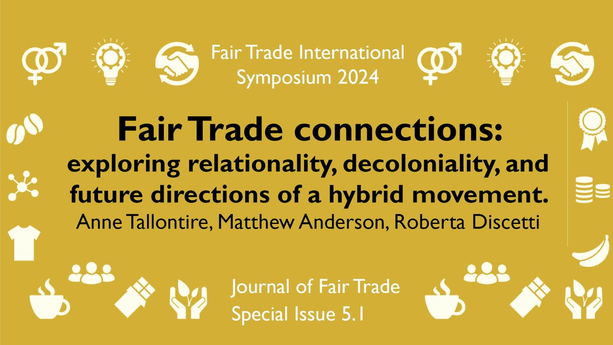 Dr Matthew Anderson (@anderson_ethics) on Twitter photo Special Issue of <a href="/JournalFair/">The Journal of Fair Trade Society</a> out now 'Fair Trade Connections: Exploring relationality, decoloniality and future directions of a hybrid movement' scienceopen.com/document?vid=9… Special Issue of <a href="/JournalFair/">The Journal of Fair Trade Society</a> out now 'Fair Trade Connections: Exploring relationality, decoloniality and future directions of a hybrid movement' scienceopen.com/document?vid=9…