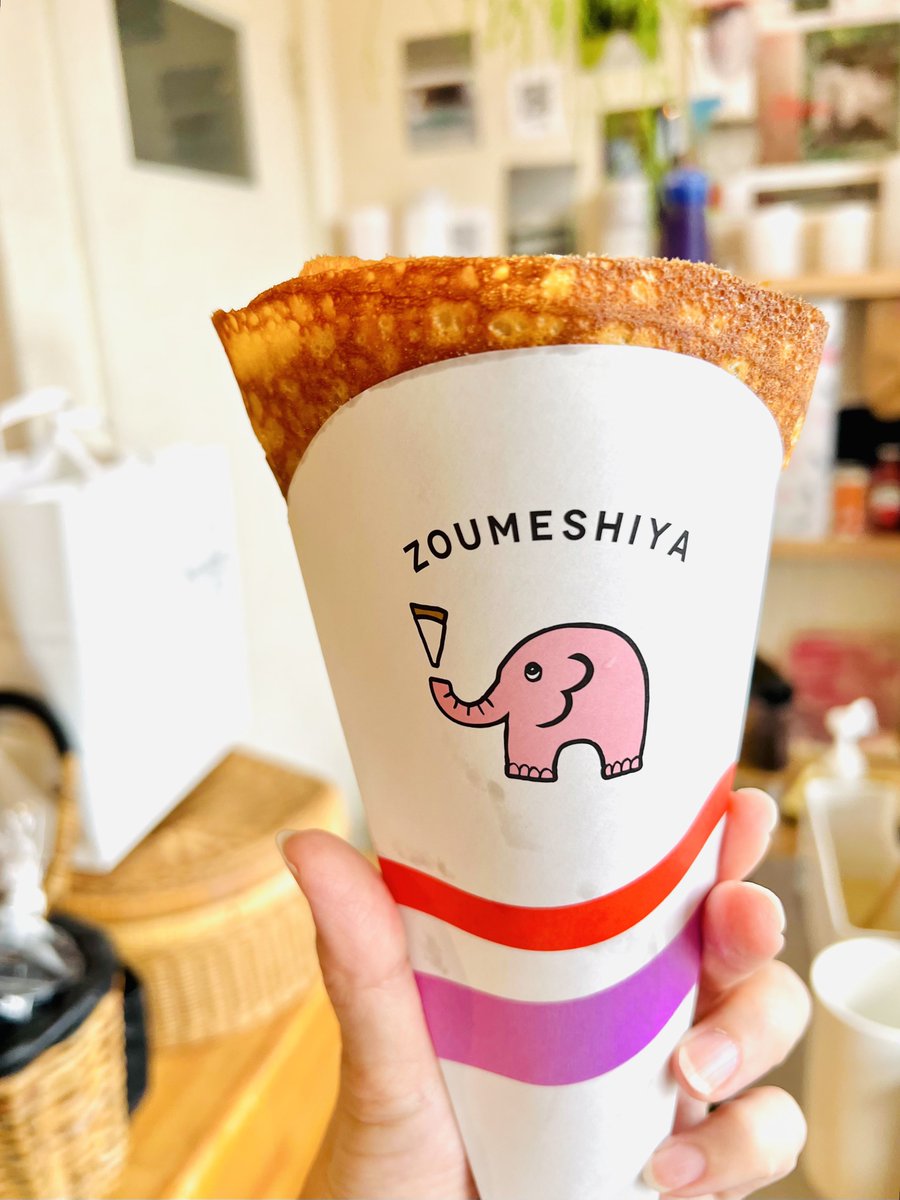 takelovemoeriku's tweet photo. 甘い1日ෆ⃛
続いて
”ぞうめし屋”さんのクレープ🐘

時々通ってるコココーヒーさんの9周年記念に愛知県のクレープ屋さんがコラボ🎉🎉

シュガーバタークレープ
生地のカリカリもちもち感とバターの香りが(ฅ́˘ฅ̀)♡ｳﾏー

#クレープ
#ぞうめし屋
#cococoffee (#コココーヒー)
#香芝市
#もえすたぐらむ❷ https://t.co/xD6WVWVnn6