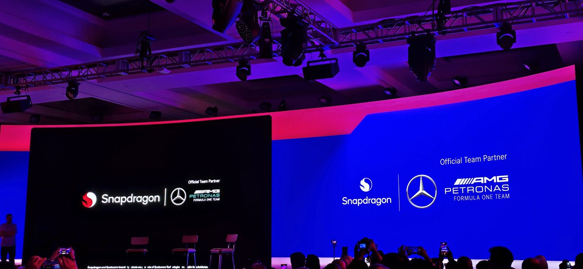 <a href="/Qualcomm/">Qualcomm</a> <a href="/nakulduggal/">Nakul Duggal</a> <a href="/Snapdragon/">Snapdragon</a> <a href="/AnalystSoumen/">Soumen Mandal</a> <a href="/Inquisitiveme17/">Mohit Sharma</a> <a href="/MobilePeter/">Peter Richardson</a> <a href="/MercedesBenz/">Mercedes-Benz</a> <a href="/Li_Auto_/">Li Auto</a> <a href="/Google/">Google</a> <a href="/geffgen/">Gretchen Effgen</a> <a href="/donnymac/">Don McGuire</a> <a href="/cristianoamon/">Cristiano R. Amon</a> <a href="/CounterPointTR/">Counterpoint Research</a> <a href="/BradyWang10/">Brady Wang</a> <a href="/Snapdragon_IN/">Snapdragon India</a> 🏎 <a href="/MercedesAMGF1/">Mercedes-AMG PETRONAS F1 Team</a> <a href="/TotoWolff_/">Toto Wolff</a>  on stage for a very intriguing 🔥side chat with <a href="/donnymac/">Don McGuire</a> and <a href="/nakulduggal/">Nakul Duggal</a> 

"Time is a luxury in F1. With amount of sensors and simulations required to look at the state of the car quickly, maximizes the role of AI and compute in F1"

<a href="/Qualcomm/">Qualcomm</a> is