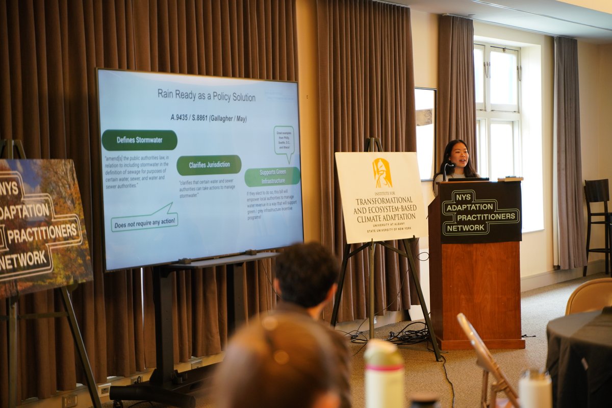 🌍 Climate change is impacting New York’s waterways more than ever. We recently presented at the <a href="/rebuildbydesign/">REBUILD BY DESIGN</a> NYS Adaptation Practitioners Network (APN) meeting in Albany to stress the importance of stormwater management efforts by local government. 

📸 Photo by: Judy Huynh