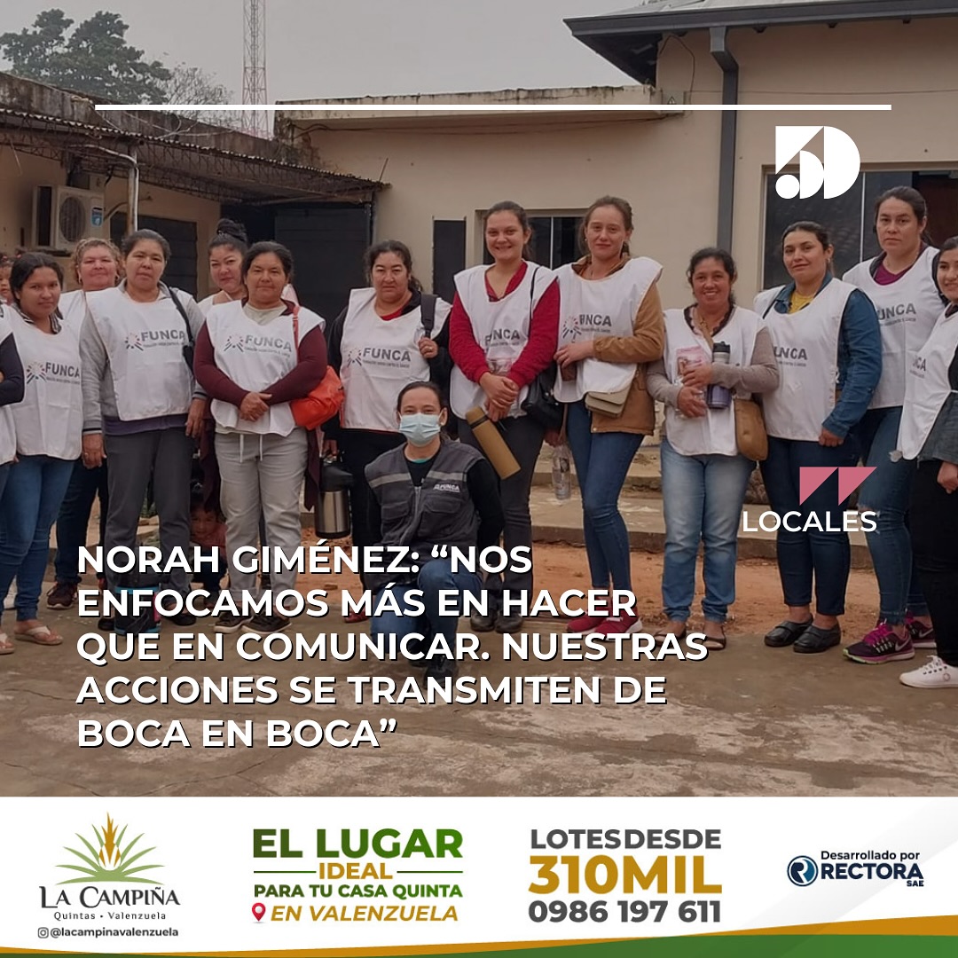 5DiasPy's tweet photo. ✨ Acción
Norah Giménez revela que en FUNCA las acciones hablan por sí solas, enfocándose más en hacer que en comunicar. Sin apoyo estatal, han logrado que más empresas se sumen a la causa año tras año.
🔹Nota completa 🔗 https://t.co/uXB7fIzChH
#FUNCA #AcciónSocial #ResponsabilidadEmpresarial #EmpresasConCausa #5Días #Pasionporlosnegocios