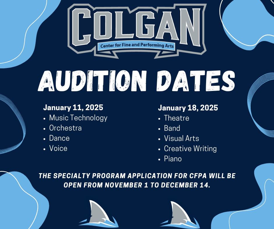 ‼️ CFPA AUDITION DATES ‼️

Please share with anyone you know that is applying to the CFPA program. 💙🦈