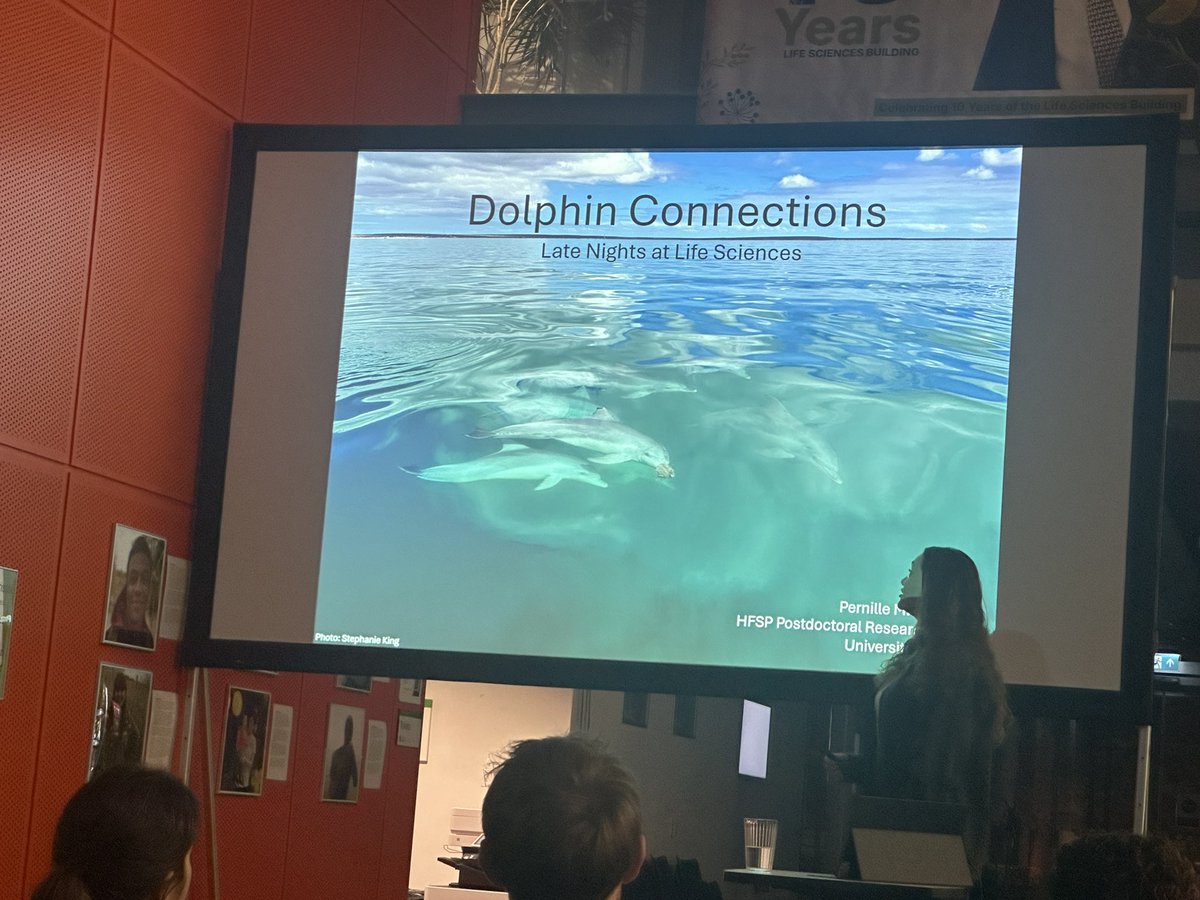 Stephanie L King @stephanielking.bsky.social (@_stephanielking) on Twitter photo Fantastic talk by <a href="/PernilleMS/">Pernille M Sørensen</a> on dolphin connections at <a href="/BristolBioSci/">University of Bristol Biological Sciences</a> Late Night at Life Sciences, part of our 10 year anniversary celebration 🎉 Fantastic talk by <a href="/PernilleMS/">Pernille M Sørensen</a> on dolphin connections at <a href="/BristolBioSci/">University of Bristol Biological Sciences</a> Late Night at Life Sciences, part of our 10 year anniversary celebration 🎉