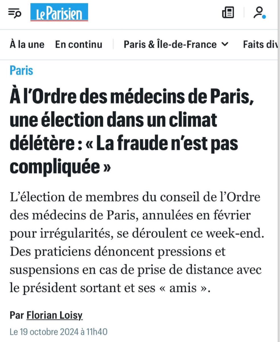 L’ordre des médecins, ce n’est pas juste une entité pétainiste et totalitaire par nature, c’est aussi un comportement maffieux assumé.