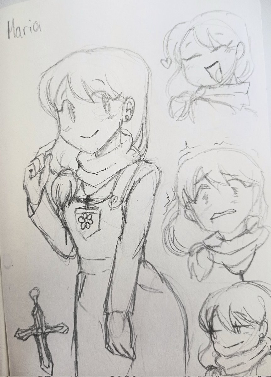 Diseñando mi propia María en el almuerzo.