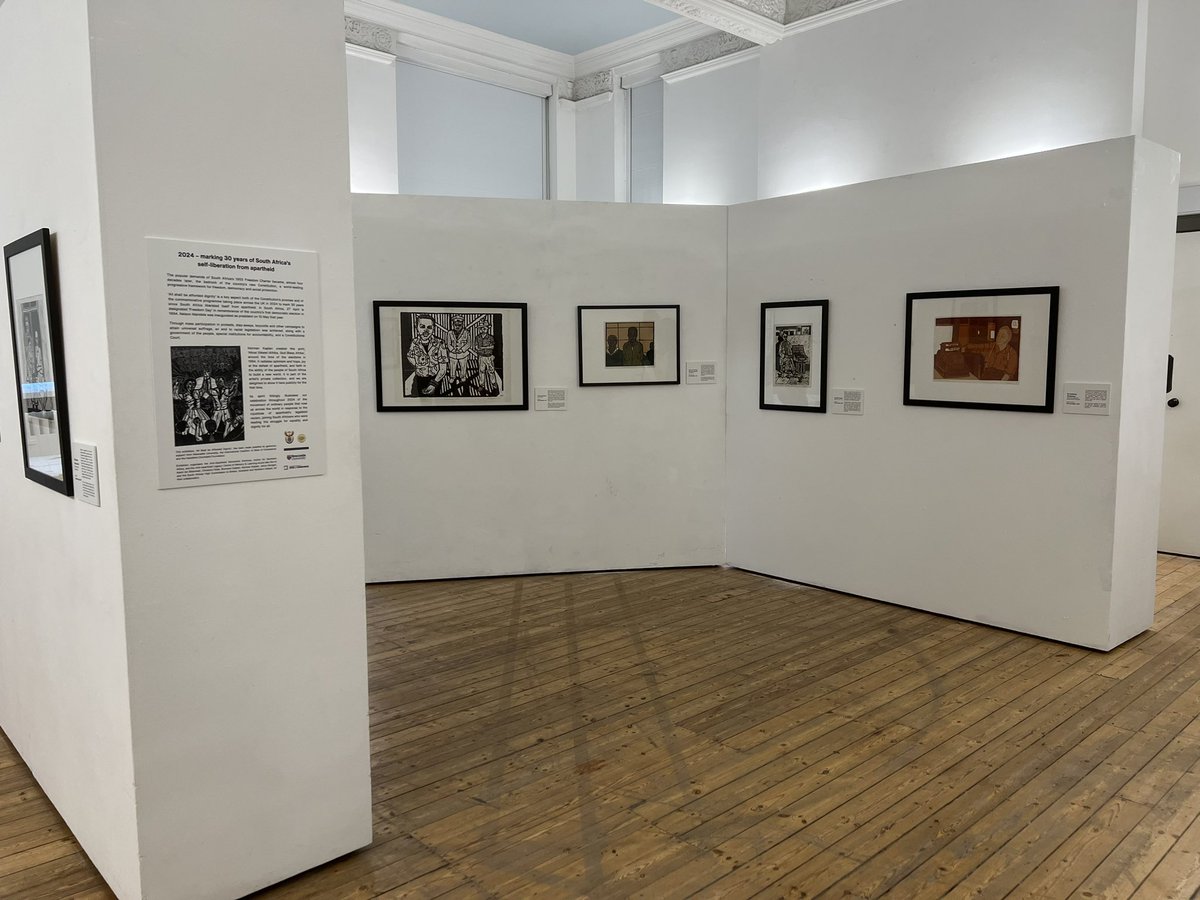 🖼️ ‘Mandela - Message from Robben Island’ Norman Kaplan, 1986

On display in ‘All Shall Be Afforded Dignity!’ #exhibition of #linoprint &amp; political cartoons <a href="/UniofNewcastle/">Newcastle University</a> 
………

🗓️ 22 - 31 Oct
🕰️ Mon-Fri 10-5
🎟️ Free
📍Ex Libris Gallery, King Edward VII Building #Newcastle