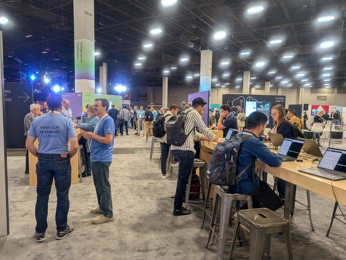 InstructLab's tweet image. InstructLab will be here at #IBMtechxchange all week @ the Mandalay Bay convention center! Check out some cool sessions on #InstructLab and Granite, get some hands-on experience in fine-tuning LLMs, and hear from our experts in lightning talks throughout the day!