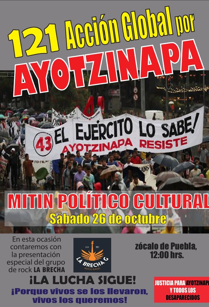 Proximo sábado en el Zócalo de Puebla.
12 hrs.
¡Allá nos vemos!