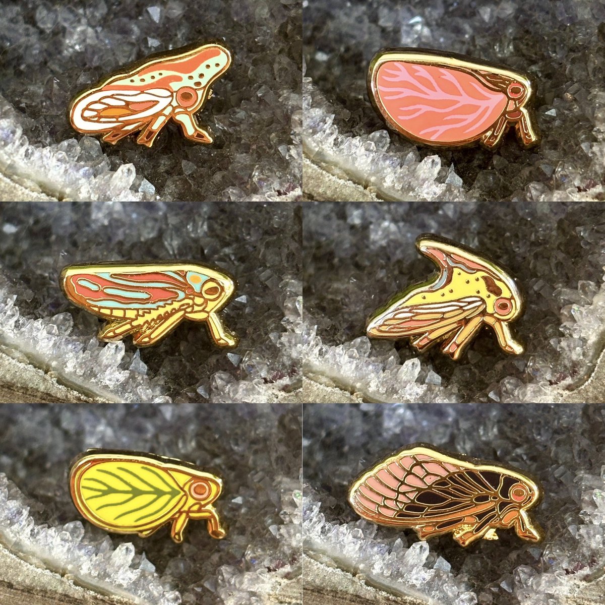 I designed some new tiny bug pins!!! 🐛💕
