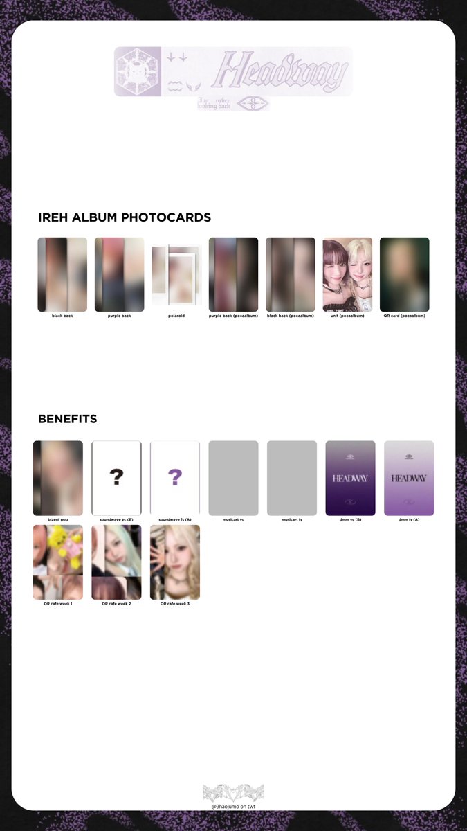 PURPLE KISS HEADWAY 特典トレカ ゴウン PURPLE KISS HEADWAY 特典