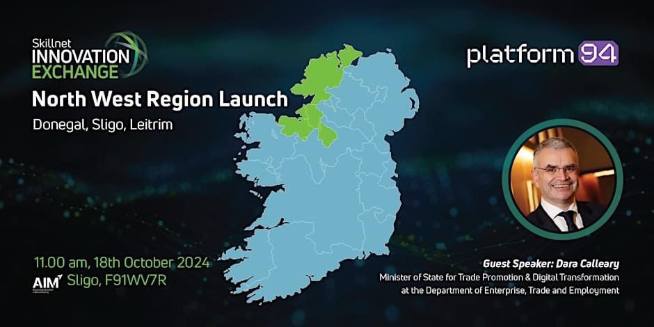 Dara Calleary (@daracalleary) on Twitter photo Great to join <a href="/SkillnetIreland/">Skillnet Ireland</a> and Platform94 at AIM Centre #Sligo for a brilliant event last week to launch the <a href="/SkillnetIreland/">Skillnet Ireland</a> Innovation Exchange in the #northwest region.
Full info here - skillnetireland.ie/newsroom/skill…
#SMEs #Digitalisation #Businesses Great to join <a href="/SkillnetIreland/">Skillnet Ireland</a> and Platform94 at AIM Centre #Sligo for a brilliant event last week to launch the <a href="/SkillnetIreland/">Skillnet Ireland</a> Innovation Exchange in the #northwest region.
Full info here - skillnetireland.ie/newsroom/skill…
#SMEs #Digitalisation #Businesses