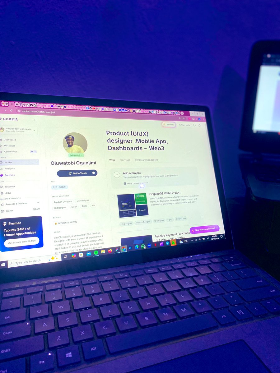 ay_plenty's tweet photo. It’s go time! Thank you @contra 
Looking forward to the new possibilities of work and getting to work beyond borders. 

Profile: https://t.co/U9b4tyFjuh

Designfolio: https://t.co/N8XrmgiCxD 

LFG 🚀

#freelance #productdesigner #uiux https://t.co/38LvRlIyfQ