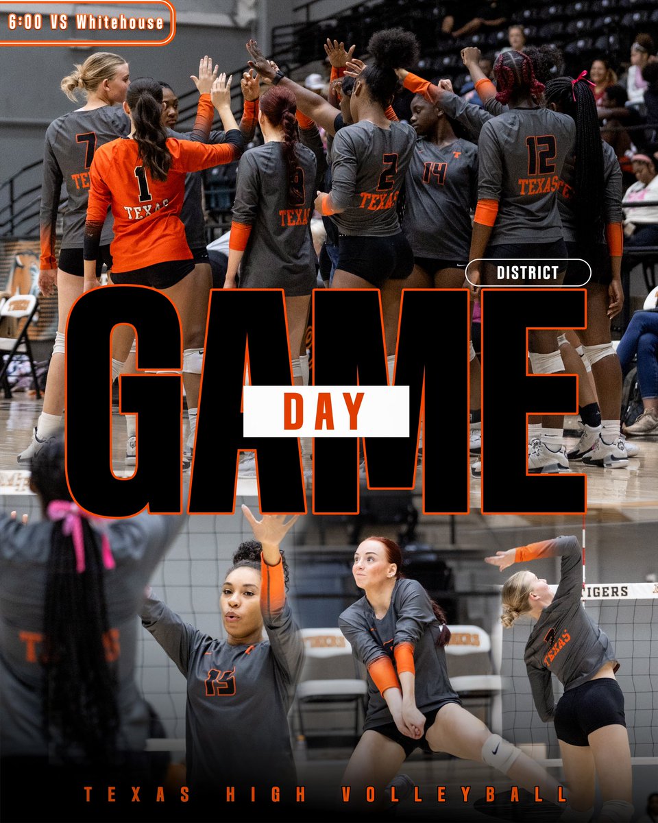 Big game today! Help us get the W! Cheer loud! 🧡🖤🏐