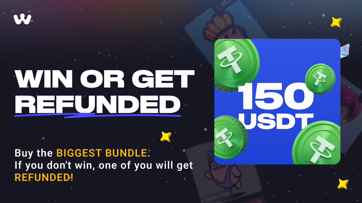 winnnables's tweet photo. Buy the 'Big Chance' Bundle and get refunded if you don't win!

One non-winner will receive a full refund. 

Only 7 spots left! 🔥

https://t.co/xjfi365tIq https://t.co/JWsZX2xiBh