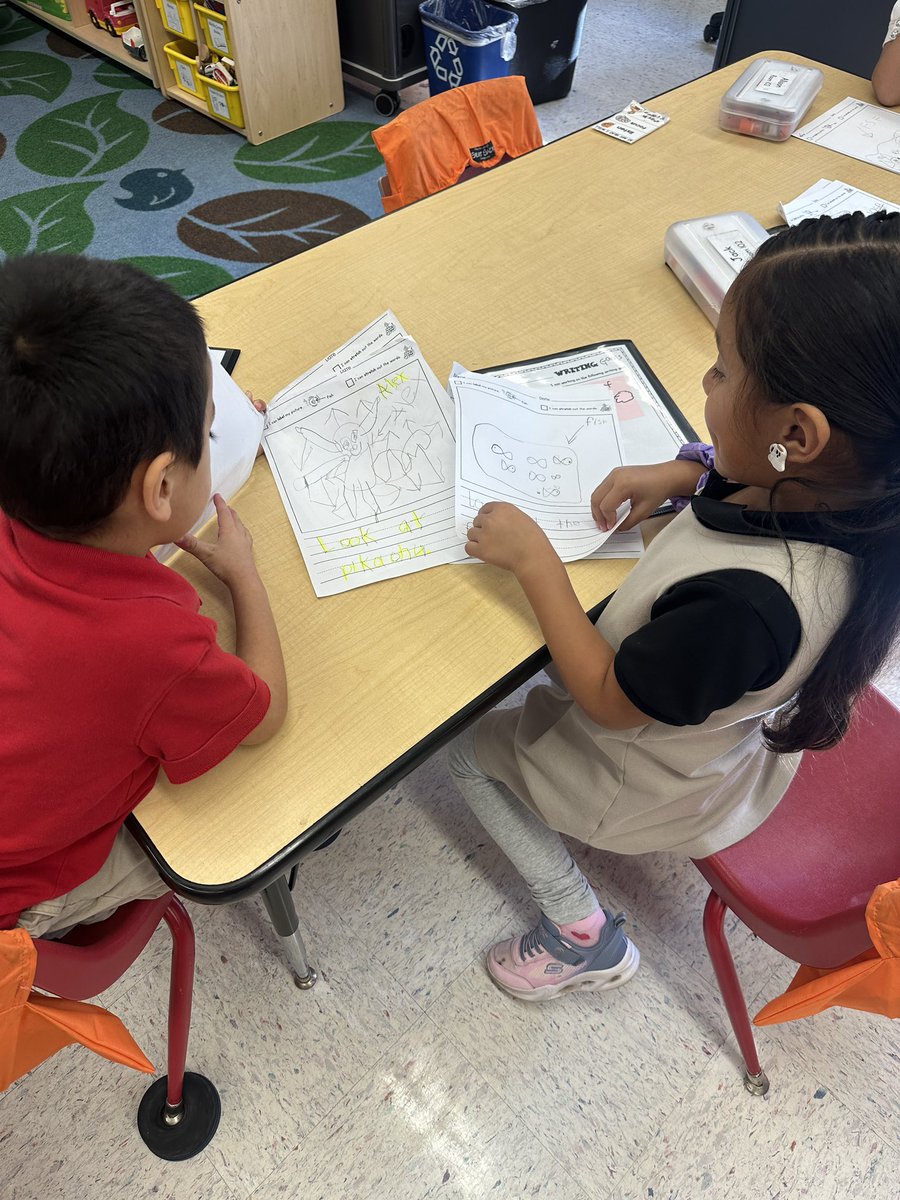 Writers are always so excited to share their work with their partners! 📝 #RBBisBIA #Room102Crew <a href="/rbpsEAGLES/">Red Bank Primary</a>