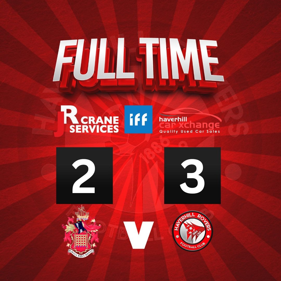 Haverhill Rovers (@haverhillrovers) on Twitter photo Final whistle has gone.
<a href="/ShaunAvis20/">Shaun Avis</a> puts us ahead, 1-1, @Brandon_MckayHB puts us back ahead, 2-2 at half time, <a href="/ShaunAvis20/">Shaun Avis</a> with what turned out to be the winner.
Next up is away to Leiston U23s Saturday.
See you then!
#WeAreRovers Final whistle has gone.
<a href="/ShaunAvis20/">Shaun Avis</a> puts us ahead, 1-1, @Brandon_MckayHB puts us back ahead, 2-2 at half time, <a href="/ShaunAvis20/">Shaun Avis</a> with what turned out to be the winner.
Next up is away to Leiston U23s Saturday.
See you then!
#WeAreRovers