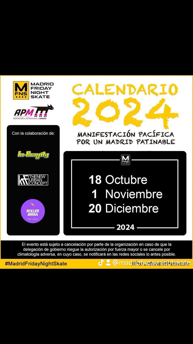 MadridFNS's tweet image. Último trimestre del año. Patina con nosotros. 💛🖤💛