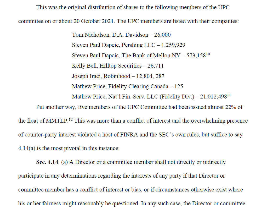 marcosmonteiro's tweet photo. 🏆#MMTLP🏆

Whoever gathered this data, my family and I say thank you. I’m blown away by the magnitude of this achievement. 

It's no small feat to see it in a court filing against @FINRA.

$MMTLP #MMAT #DJT #GME #AMC #FINRAfraud https://t.co/rv4oXasZKg