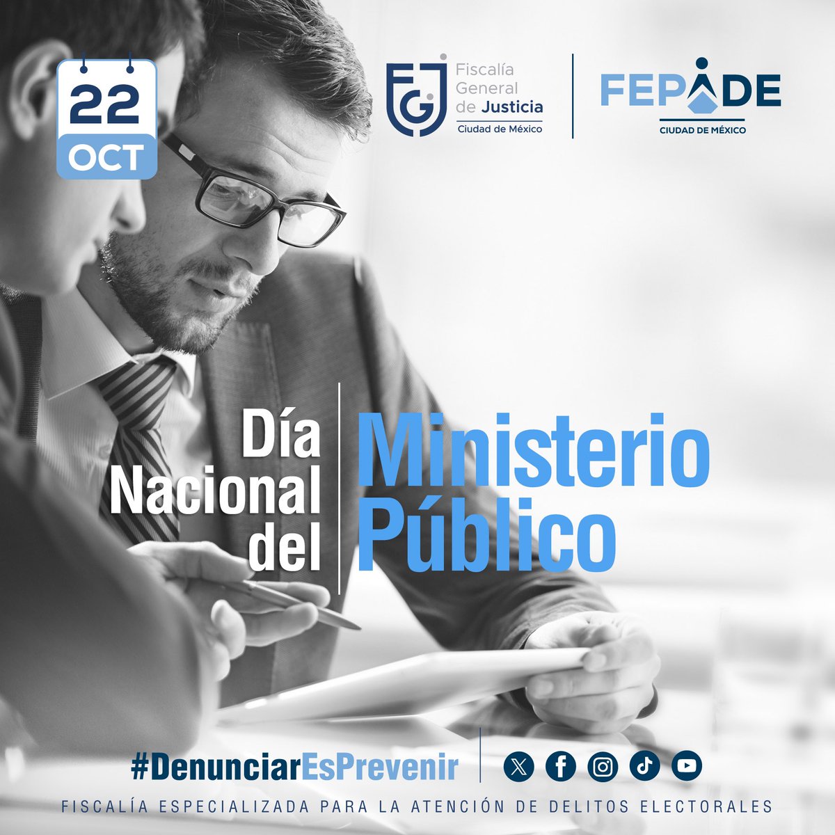 Vocación de servicio y compromiso inquebrantable distinguen la labor de los Agentes del #MinisterioPúblico de la #FEPADE_CDMX, cuya gran responsabilidad es procurar justicia en materia penal-electoral 🗳
#DíaNacionalDelMinisterioPúblico
