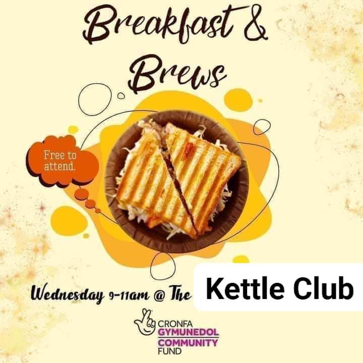Fancy starting the day tommorow with breakfast 😊 9am-11am at the Kettle club hub all free ☕️ pop along have a seat and let us cook for you ❣️💃 🎶
Toast, beans on toast, toasties with various fillings and unlimited brews ☕️👌☕️ <a href="/PlasMadocPlay/">The Land</a> #breakfast #community #engagement
