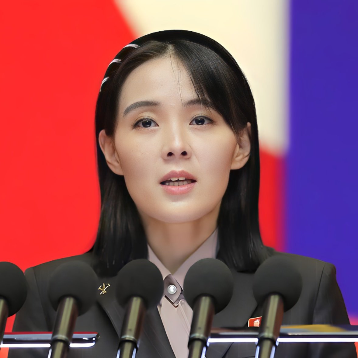 LegitTargets's tweet photo. 🚨🇰🇵🇺🇦 BREAKING: Kim Jong Un's sister announced that South Korea &amp; Ukraine are: "ill-mannered dogs bred by the United States." https://t.co/M1MZq1pbCl
