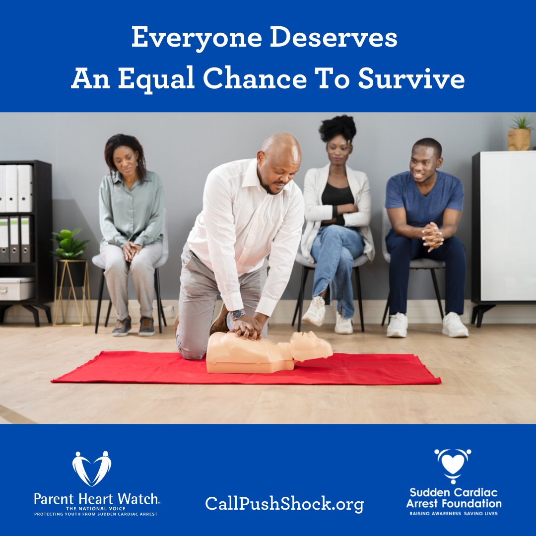 SCAFoundation's tweet image. Join us in our mission to empower communities to:

📲 Call 911: Every second counts.
🖐️ Give CPR: Be a lifesaver with your hands.
⚡ Use an AED

Together, we can create a world where more hearts keep beating. 

Join the movement: #CALLPUSHSHOCK #AEDs #CPRSavesLives