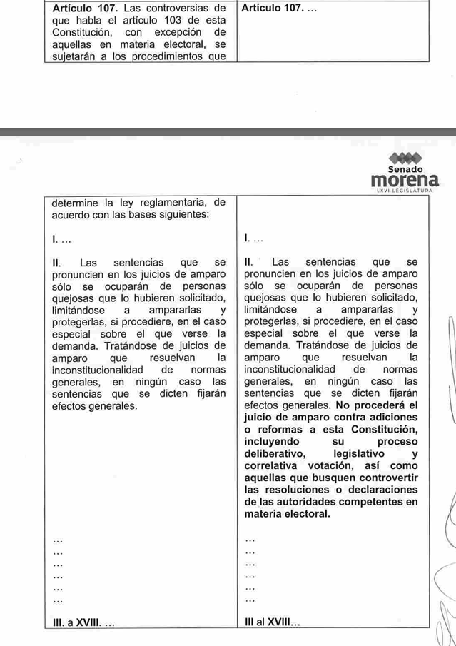 EliudTapia's tweet photo. Así quedaría nuestra maltrecha Constitución. 

Este el enlace para ver la iniciativa completa http://200.33.232.134/sgsp/gaceta/66/1/2024-10-22-1/assets/documentos/Iniciativas_Senadores_Morena_CPEUM.pdf https://t.co/6DTd0aKv02