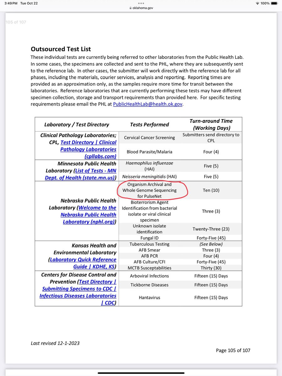 🔴A fast moving deadly E. Coli outbreak from McDonald’s quarter pounders has sickened 49 and hospitalized 10.
🔴 Oklahoma is the only US state with a state lab that cannot perform food borne illness tracking testing. 
🔴 Oklahoma lost this testing 4 yrs ago▶️ Lab was moved to