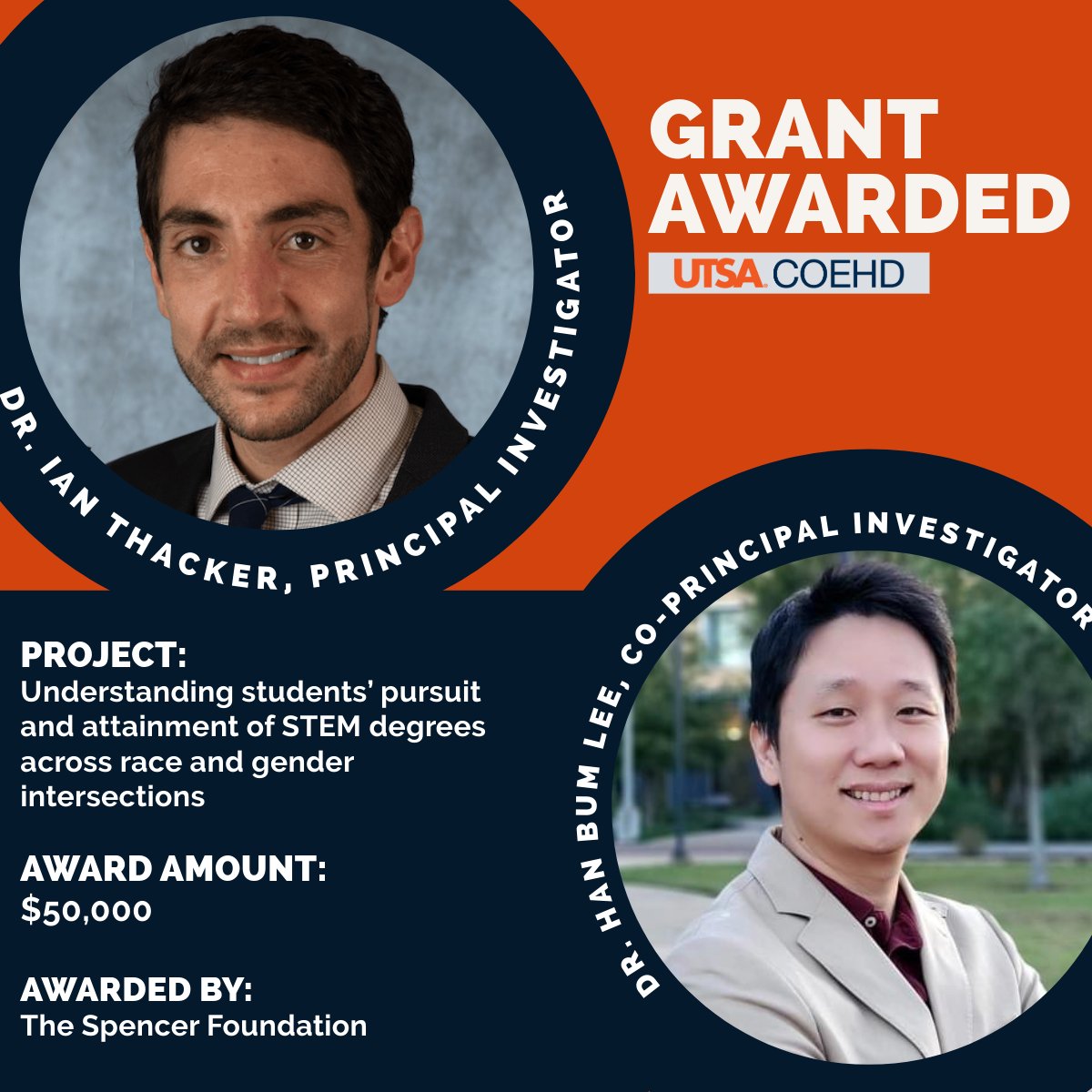 UTSA COEHD (@utsacoehd) on Twitter photo Congratulations to <a href="/IanEdgarThacker/">Ian Thacker</a> and Dr. Lee on their <a href="/Spencer_Fdn/">Spencer Foundation</a> grant! Read more about the exciting project below!
📰 bit.ly/3A7j6PY
#UTSA #UTSACOEHD Congratulations to <a href="/IanEdgarThacker/">Ian Thacker</a> and Dr. Lee on their <a href="/Spencer_Fdn/">Spencer Foundation</a> grant! Read more about the exciting project below!
📰 bit.ly/3A7j6PY
#UTSA #UTSACOEHD