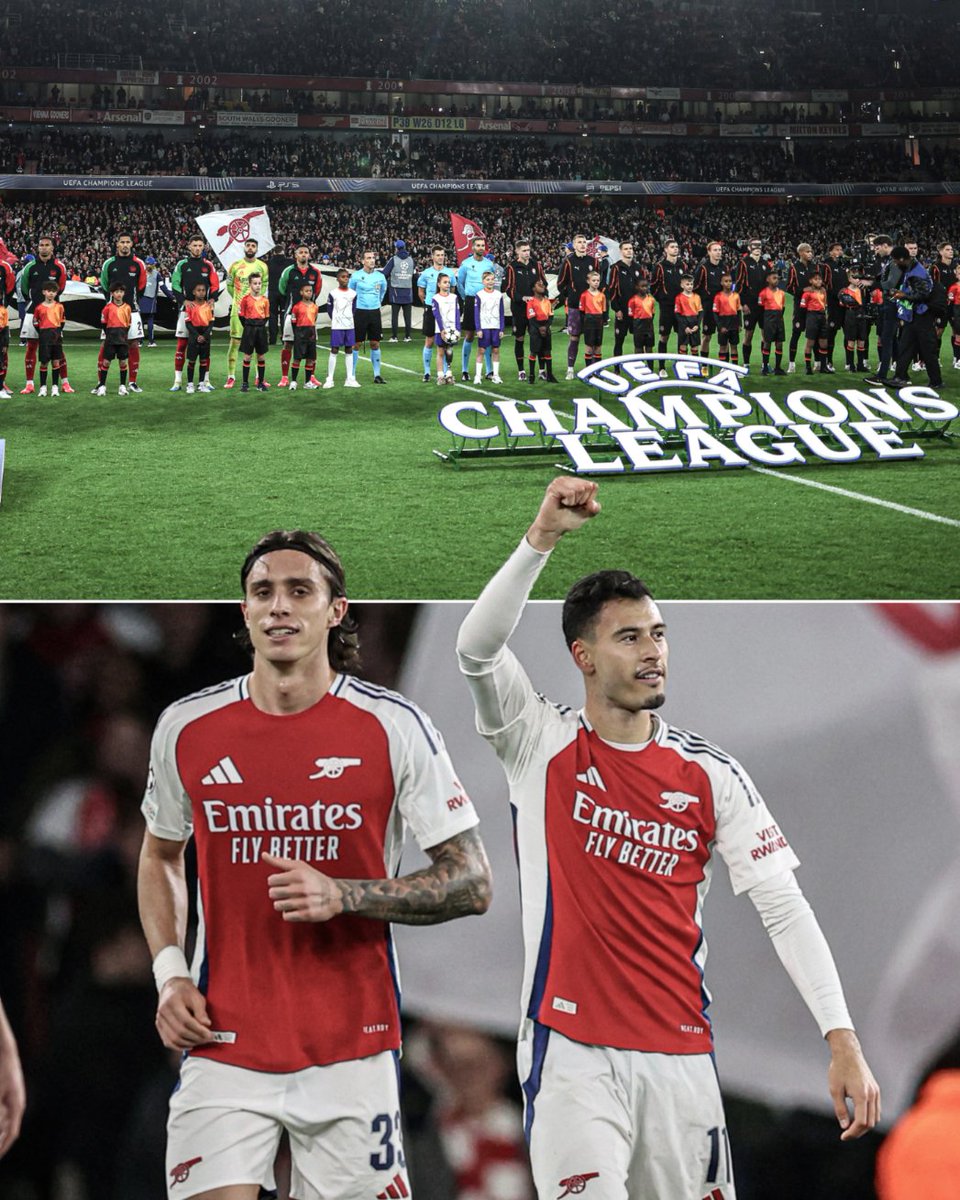 ESPNUK's tweet image. Arsenal haven’t lost a group game in the Champions League at home since September 2015 👀 

The Emirates is a fortress on European nights ⚔️