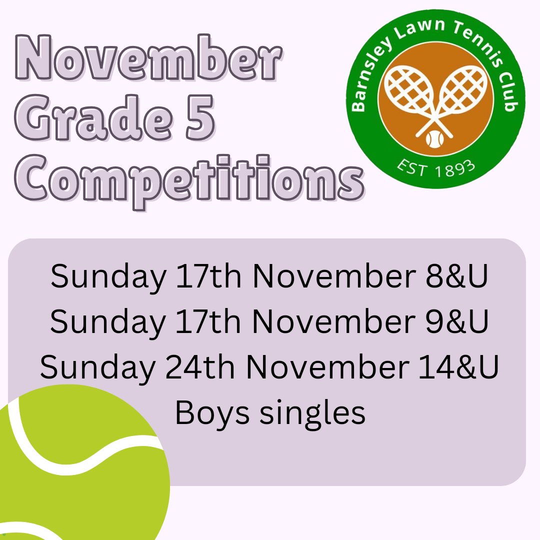 We're holding some great competitions in November for a variety of age groups. 🎾

Enter through the link in the bio 🔗 #competitions #tennis #tenniscompetitions #LTA #Itacompetitions