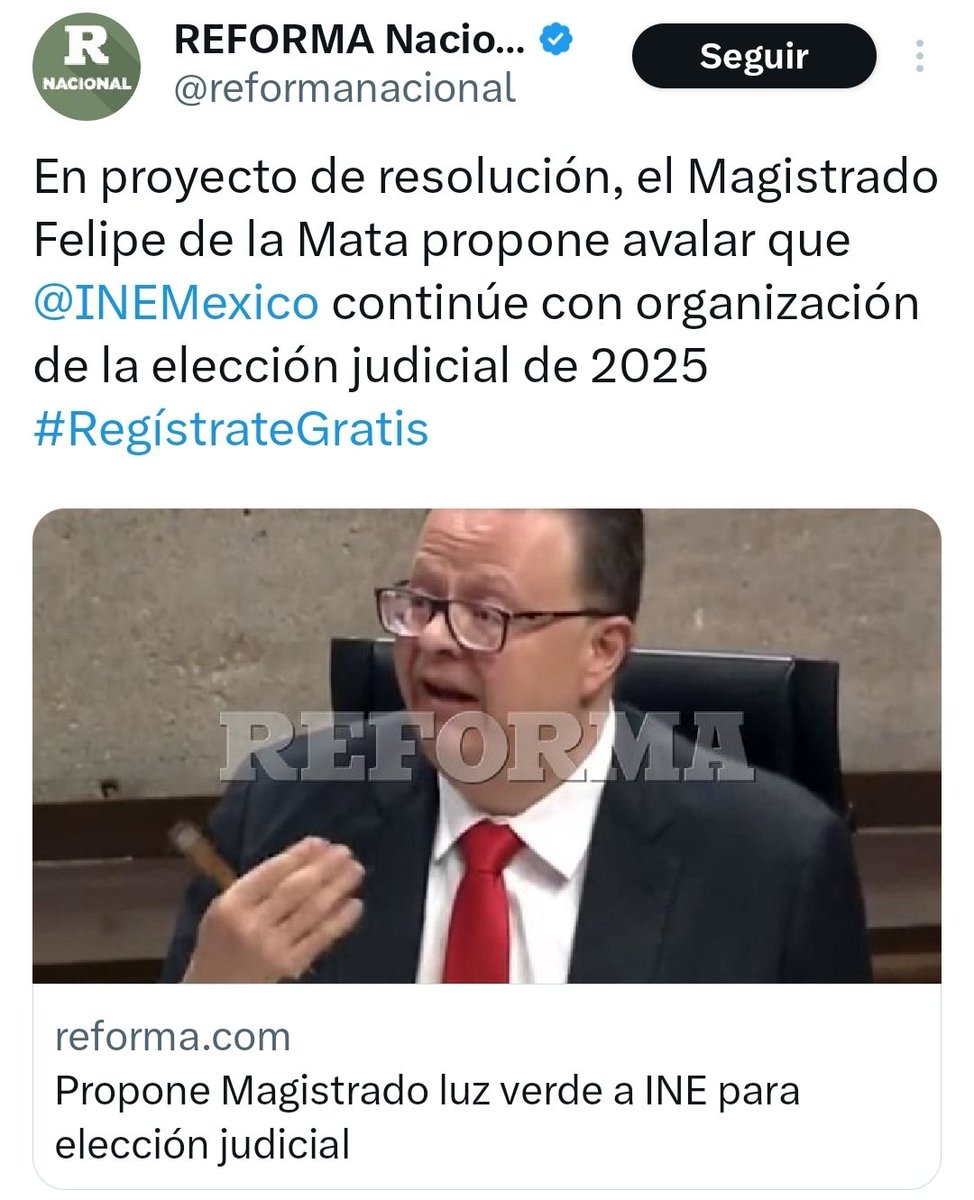 catrina_nortena's tweet image. #ULTIMAHORA 
🚨 HABEMUS Elecciones a Juzgadores 

El Magistrado Felipe Mata del @TEPJF_informa propone avalar que el @INEMexico continúe con la organización de la Elección Judicial de Junio del 2025. Ya nada más faltaría el voto de los demás magistrados, pero esto ya es casi un…