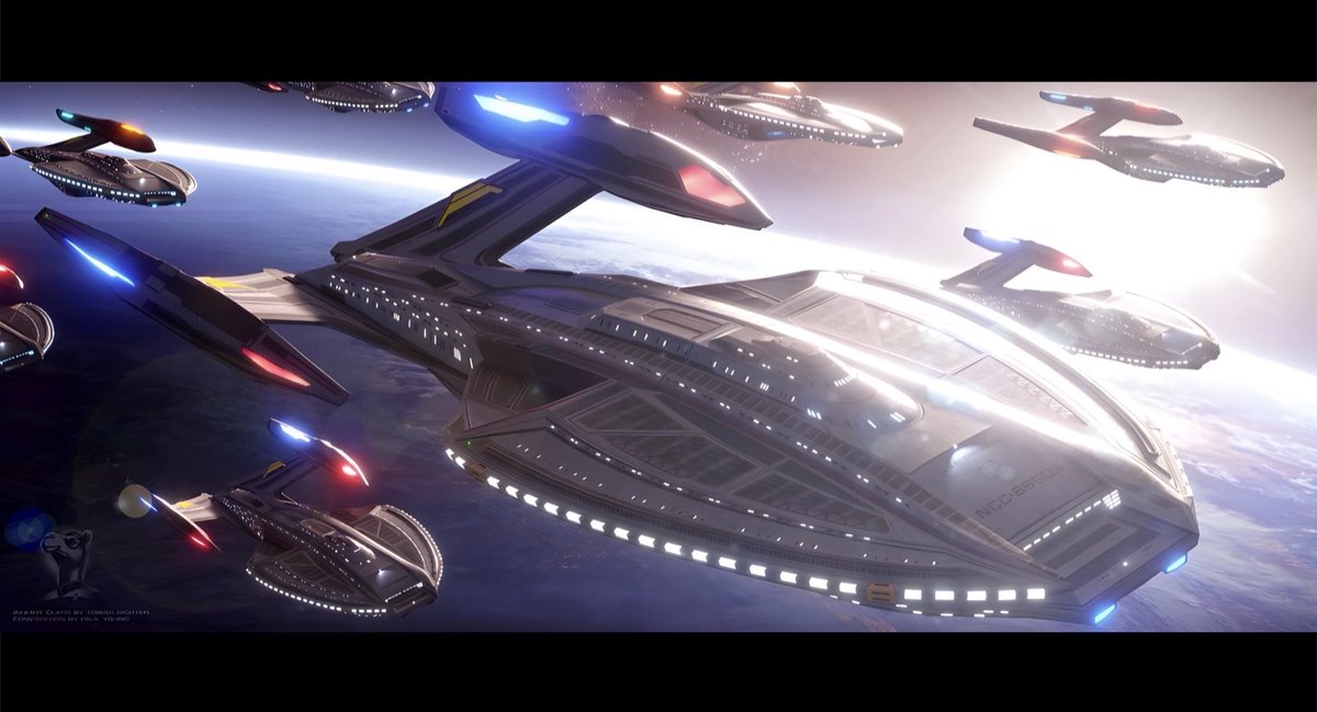 startrek_ships's tweet image. The cut&apos;n paste fleet by Paul Young [@]camelcitybarber on 𝕏. 

The #InquiryClass was a rushed design, but I like it