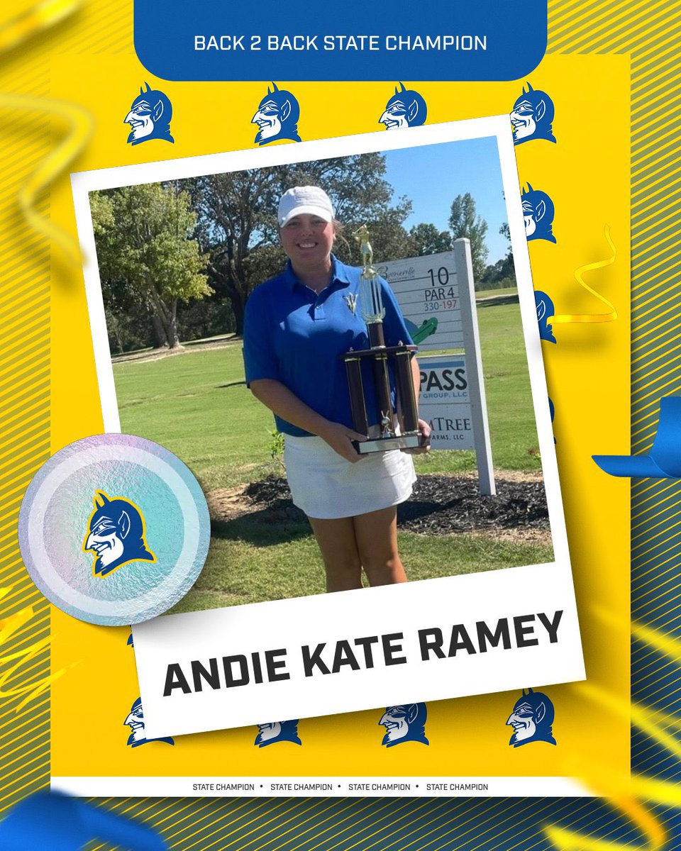🚨BACK 2 BACK🚨

Andie Kate Ramey has won the MHSAA 1A-3A Girls Golf Individual State Championship in Grenada!!! That’s Back to Back Seasons for Andie Kate!! Andie Kate shot a 137 Overall which is 3 Under Par!!

Congrats to our Back 2 Back State Champion Andie Kate Ramey!!!!