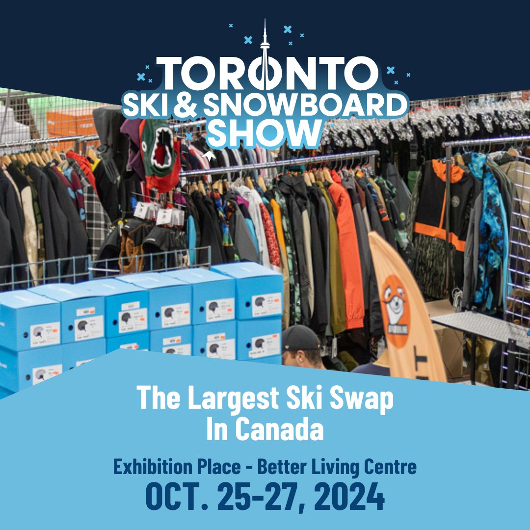 Looking for budget-friendly gear? Hit up the Canadian Ski Patrol Ski Swap and score BIG on pre-loved and previous seasons equipment.

🔄 Learn more: torontoskishow.ca/canadian-ski-p…

#SkiSwap #GearUpForLess #SkiGearDeals #SnowboardSales #TorontoSkiShow #SkiAndSnowboardExpo #SkiON #RideON