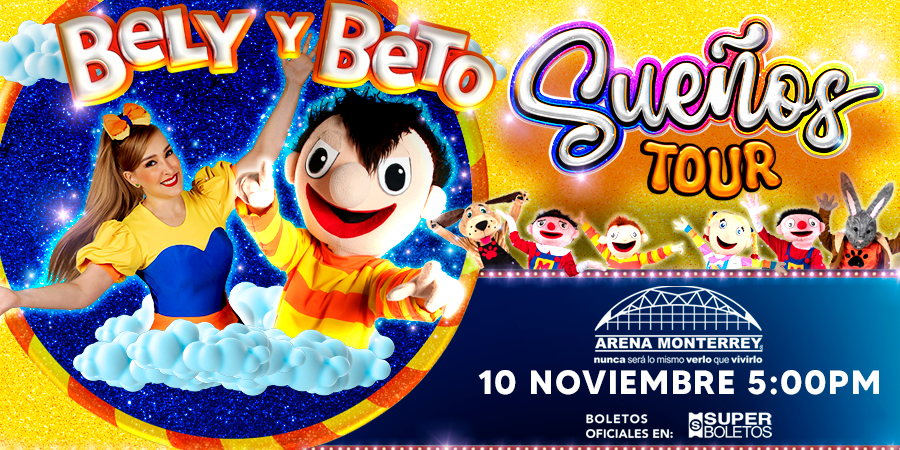 ArenaMtyOficial's tweet photo. 🎈🎶 La Pepo Cumbia sonará fuerte este 10 de Noviembre con @BelyyBetoof en la #ArenaMonterrey 🎈🎶  

Una tarde llena de diversión nos espera con tus personajes favoritos 🥳  

🎟️ Boletos disponibles ya en Superboletos y 📲 descarga SuperFan.

➡️ https://t.co/cxthXcMJ5j https://t.co/5u0rkWAvmP