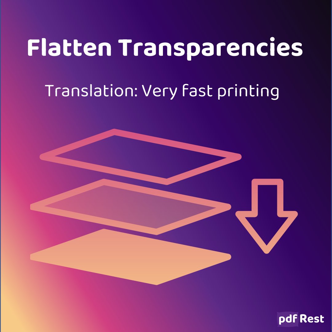 pdfRest's tweet image. @pdfRest&apos;s Flatten Transparencies REST API Tool flattens all transparent objects in a PDF to increase RIP speed in a prepress workflow and support conversion to other file formats.

Try now: pdfrest.com/apitools/flatt…

#PrepressWorkflow #FlattenTransparency #PrintProduction