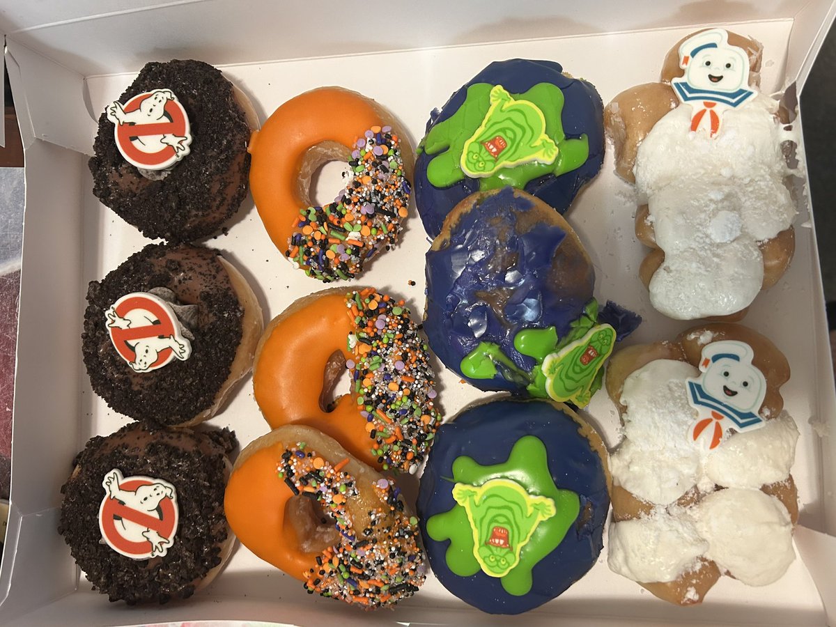 One of the very first gifts my wife ever got me was the Ghostbusters Krispy Kreme doughnuts. Today, she surprised me with the new batch. Love you Diana. :)