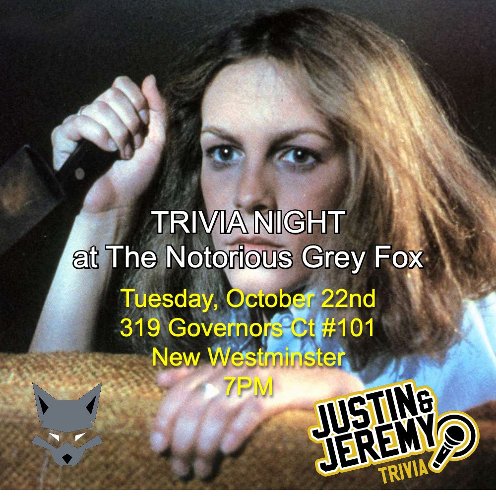 DoubleJTrivia's tweet image. Spooky SZN vibes at the bar located in an old maximum security gatehouse beside the asylum. Is that graveyard up the street? You bet your ass it is. 

Come play some furious red hot trivia tonight with me and @JNicComedy  at the Notorious Grey Fox. See you for 7PM. - Jeremy