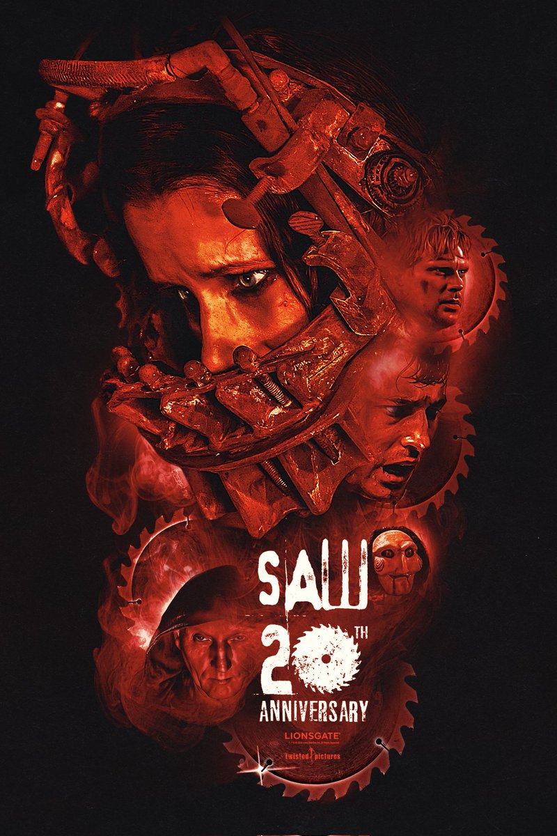 creepyduckart's tweet photo. Hey Friends! I have 3 FREE tickets to give away for the #Saw20th Anniversary screenings tomorrow! Retweet to enter for a chance to win! 🧩🪚 🩸 (US only peeps). Good luck. 😉🤘 https://t.co/StSnTxWg7c