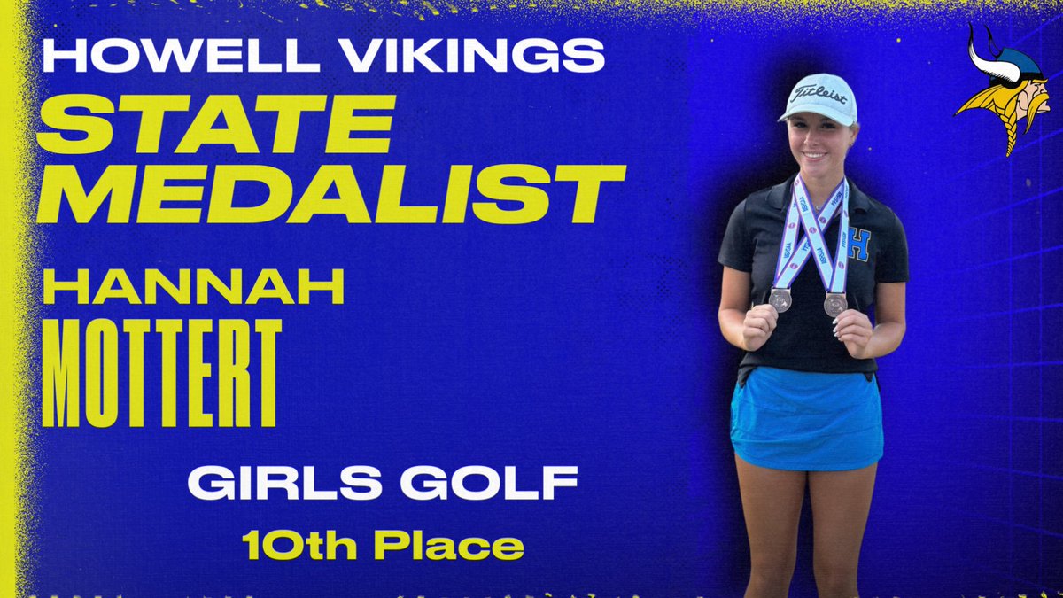 Congrats to Hannah Mottert on finishing 10th at State! A four time State Qualifier, two time State Medalist, and a member of three Final Four teams! What a career for the Viking!