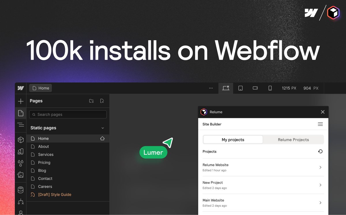 We're excited to share that our Webflow App has hit 100,000 installs! 

A huge thanks to the amazing <a href="/webflow/">Webflow</a> community for your trust and support. We look forward to building more tools that help you create faster 💙⚡️
